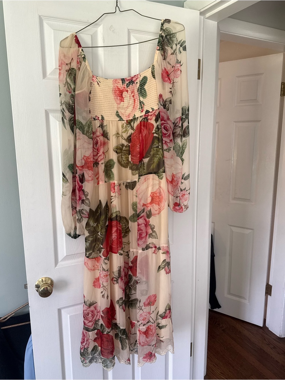 Stunning Very Gently Preowned Designer Hemant & Nandita Floral Maxi Dress